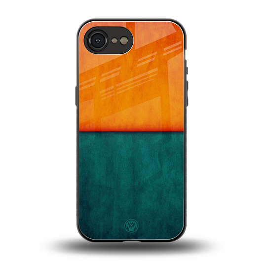 orange green back phone cover | glass case for iphone 16e