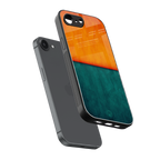 orange green back phone cover | glass case for iphone 16e