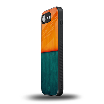 orange green back phone cover | glass case for iphone 16e