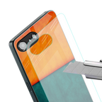 orange green back phone cover | glass case for iphone 16e