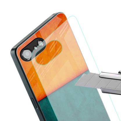 orange green back phone cover | glass case for iphone 16e