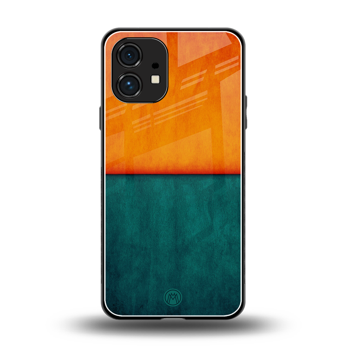 orange green back phone cover | glass case for nothing phone 1