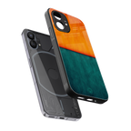 orange green back phone cover | glass case for nothing phone 1