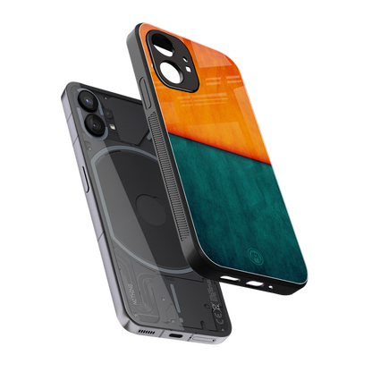 orange green back phone cover | glass case for nothing phone 1