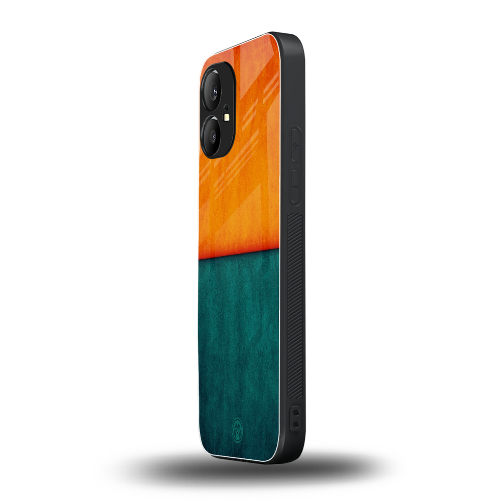 orange green back phone cover | glass case for nothing phone 1