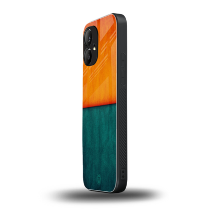 orange green back phone cover | glass case for nothing phone 1