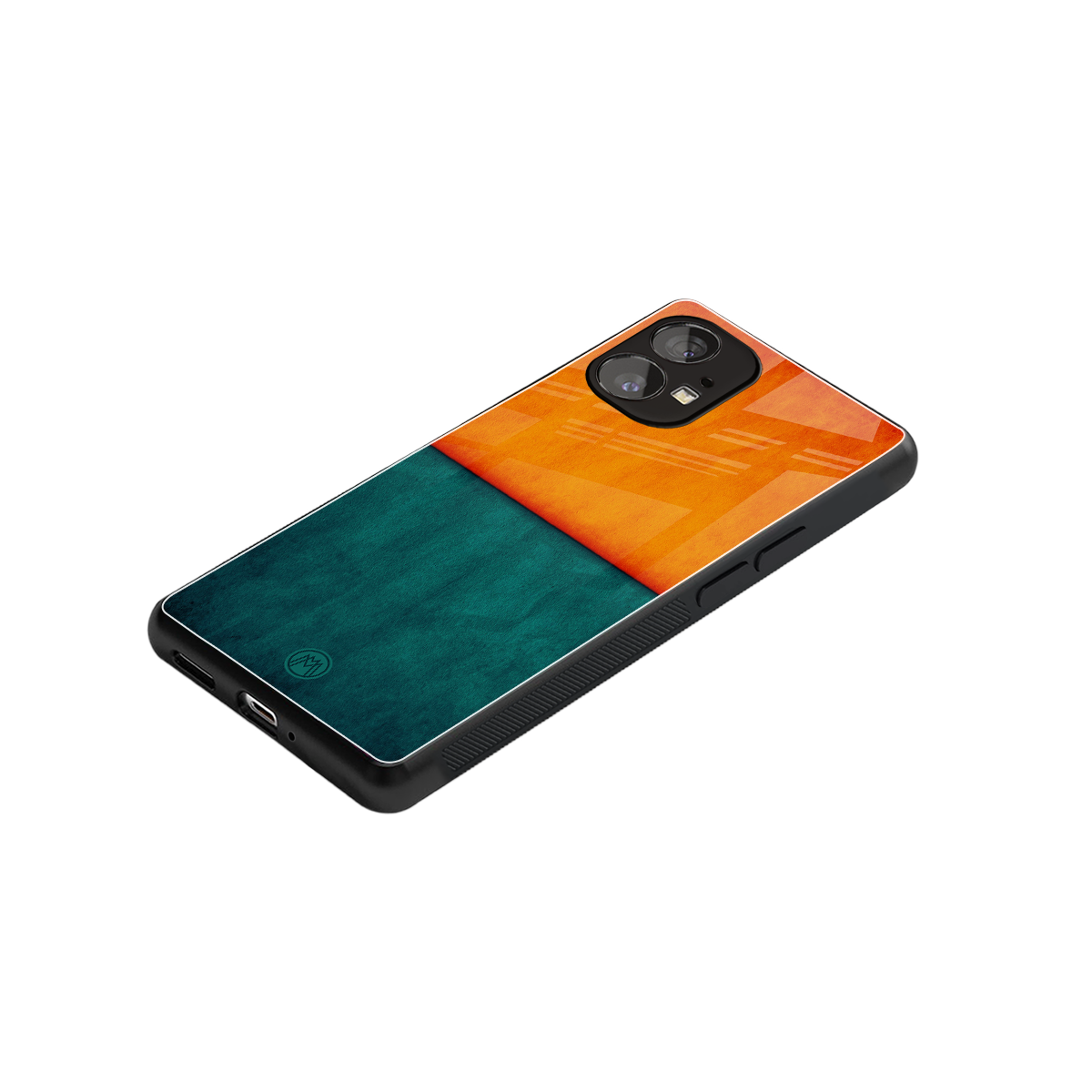 orange green back phone cover | glass case for nothing phone 1