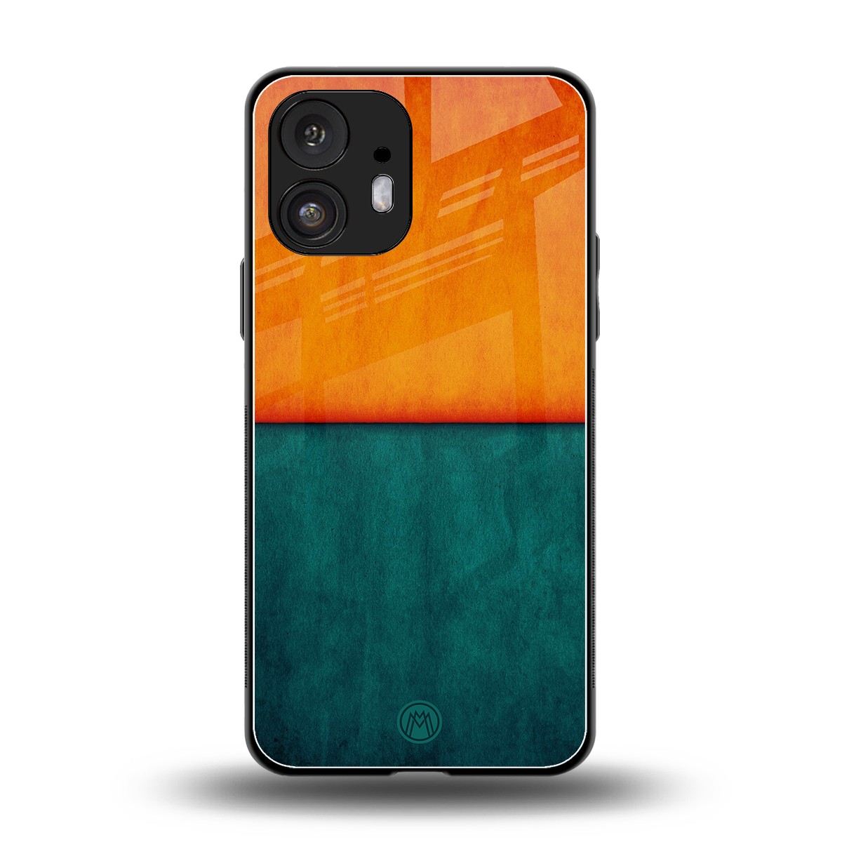 orange green back phone cover | glass case for nothing phone 2
