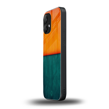 orange green back phone cover | glass case for nothing phone 2