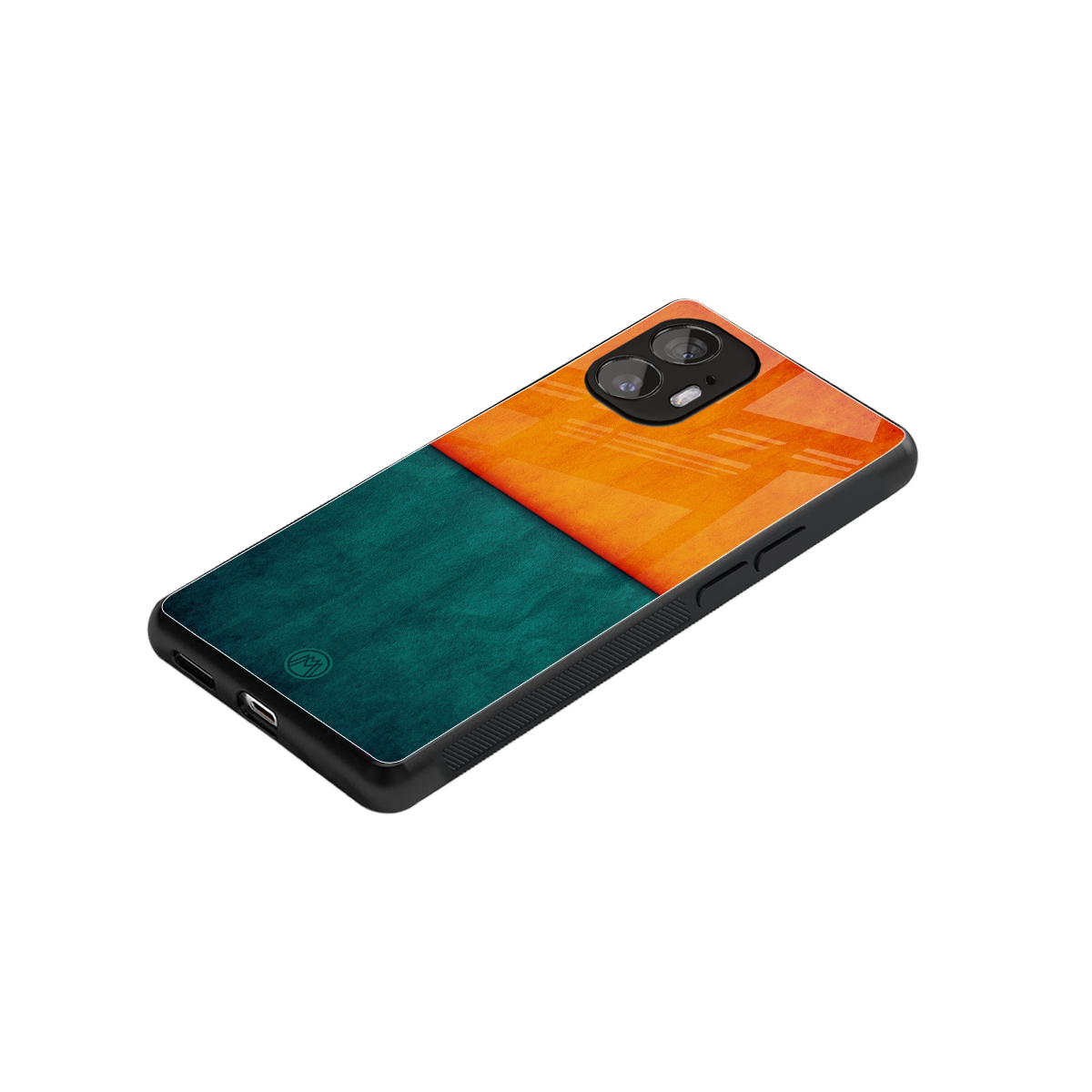 orange green back phone cover | glass case for nothing phone 2