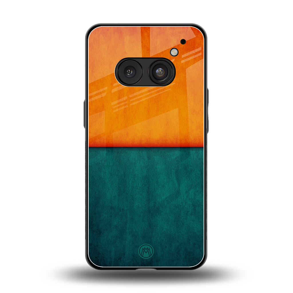 orange green back phone cover | glass case for nothing phone 2a