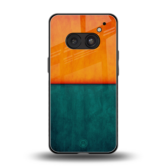 orange green back phone cover | glass case for nothing phone 2a