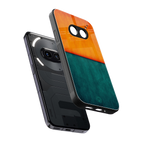orange green back phone cover | glass case for nothing phone 2a