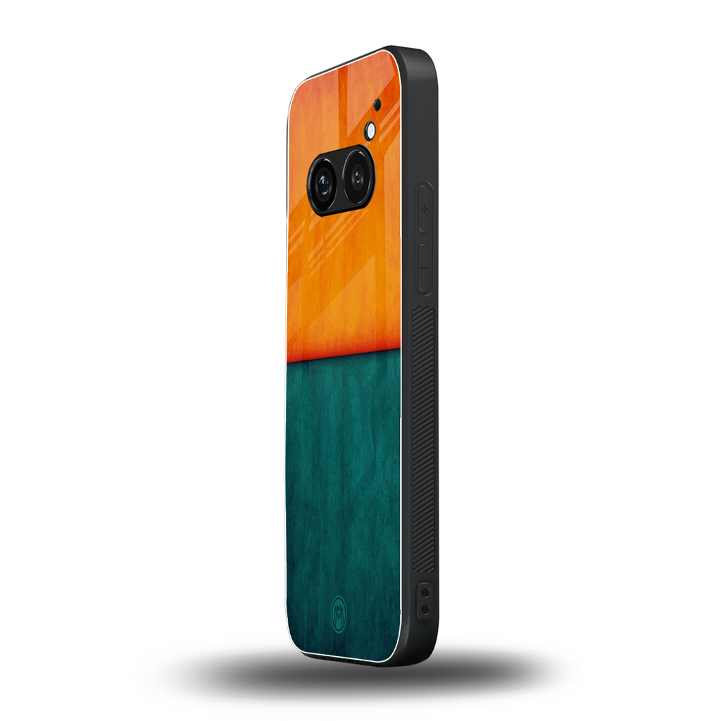 orange green back phone cover | glass case for nothing phone 2a