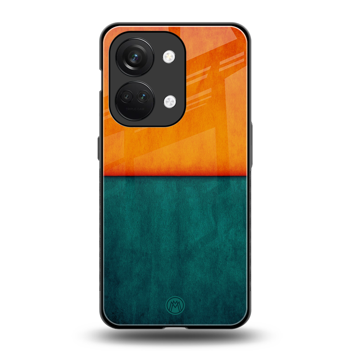 orange green back phone cover | glass case for oneplus nord 3