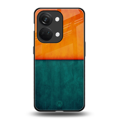 orange green back phone cover | glass case for oneplus nord 3