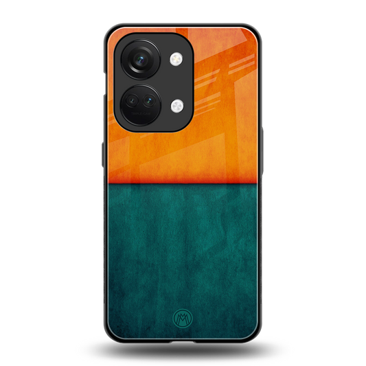 orange green back phone cover | glass case for oneplus nord 3