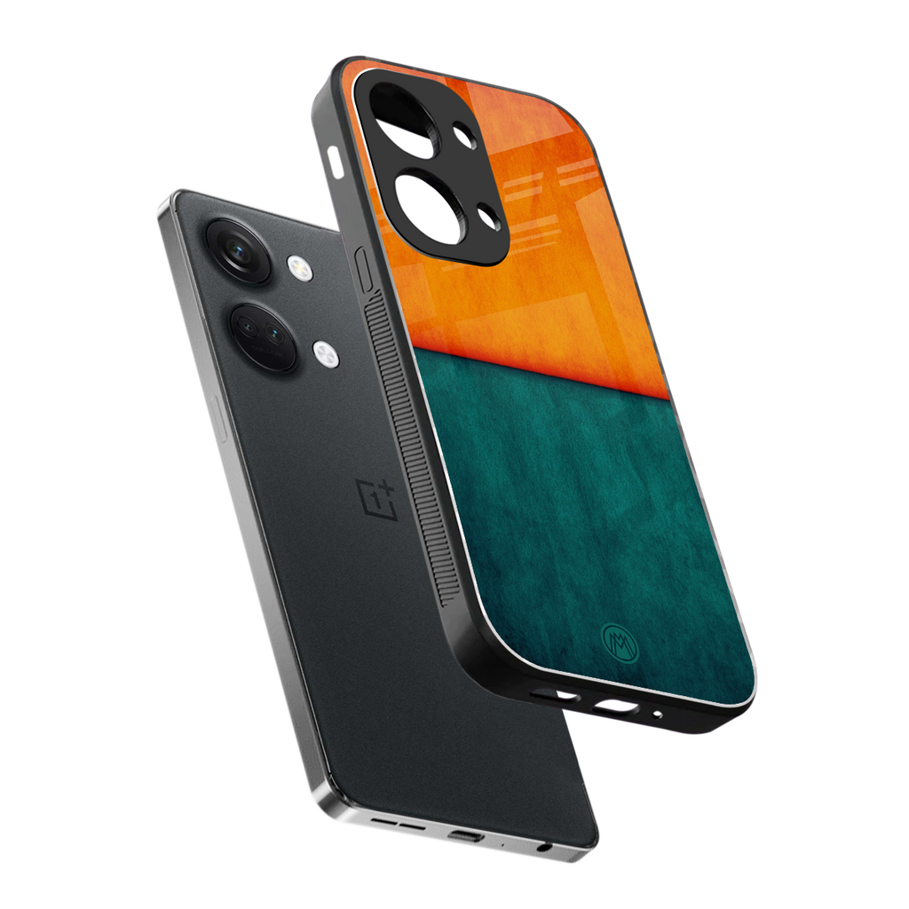 orange green back phone cover | glass case for oneplus nord 3