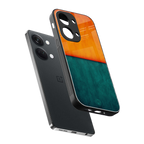 orange green back phone cover | glass case for oneplus nord 3