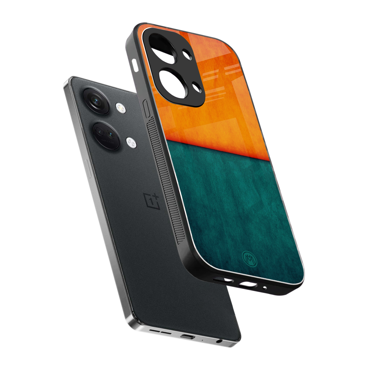 orange green back phone cover | glass case for oneplus nord 3