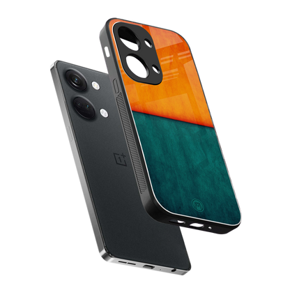 orange green back phone cover | glass case for oneplus nord 3