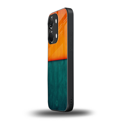 orange green back phone cover | glass case for oneplus nord 3