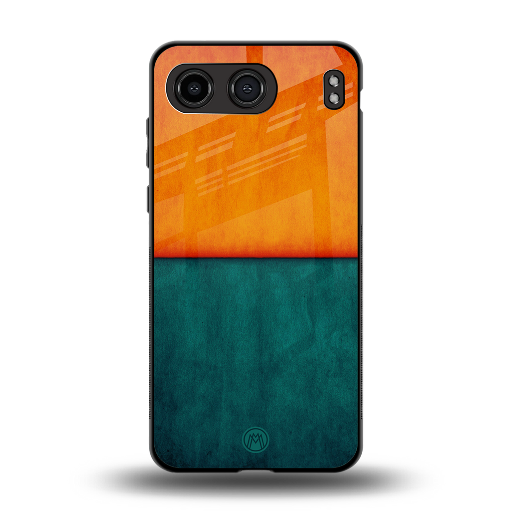 orange green back phone cover | glass case for oneplus nord 4
