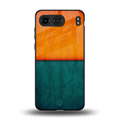 orange green back phone cover | glass case for oneplus nord 4