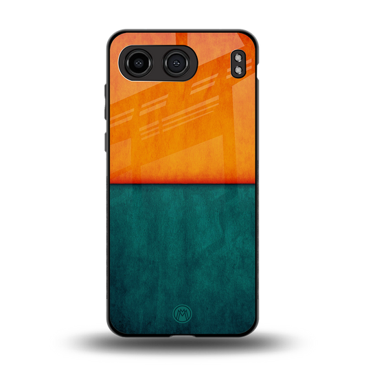 orange green back phone cover | glass case for oneplus nord 4