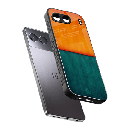 orange green back phone cover | glass case for oneplus nord 4