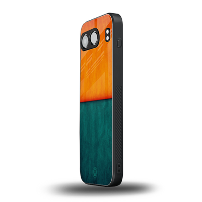 orange green back phone cover | glass case for oneplus nord 4
