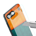 orange green back phone cover | glass case for oneplus nord 4