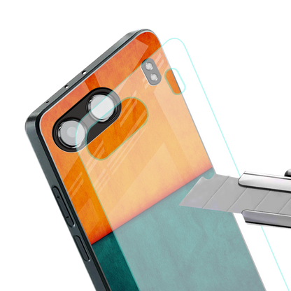 orange green back phone cover | glass case for oneplus nord 4