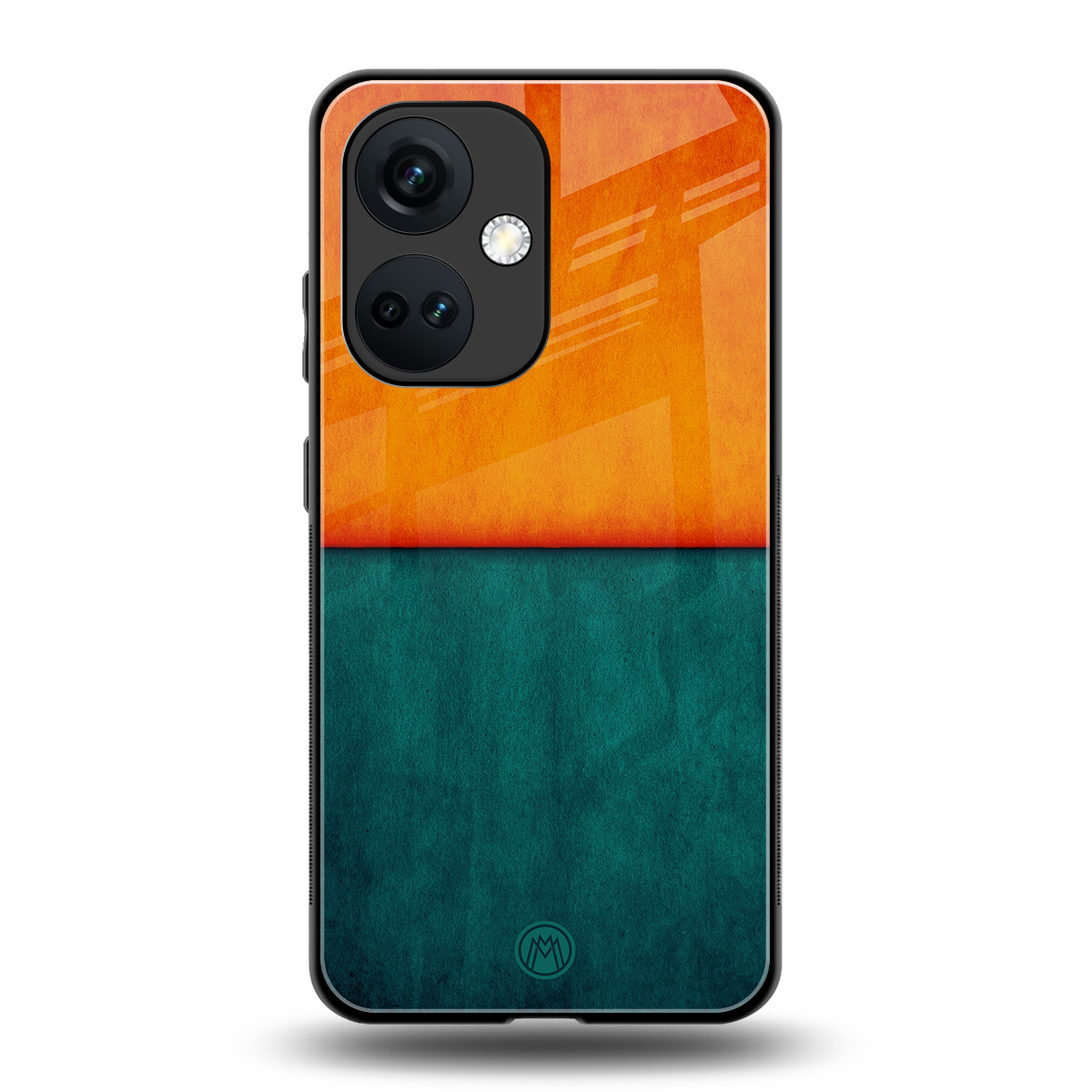orange green back phone cover | glass case for oneplus nord ce 3
