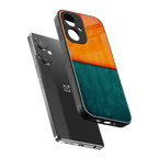 orange green back phone cover | glass case for oneplus nord ce 3