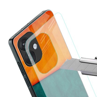 orange green back phone cover | glass case for oneplus nord ce 3