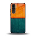 orange green back phone cover | glass case for oneplus nord ce 4 lite