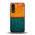 orange green back phone cover | glass case for oneplus nord ce 4 lite