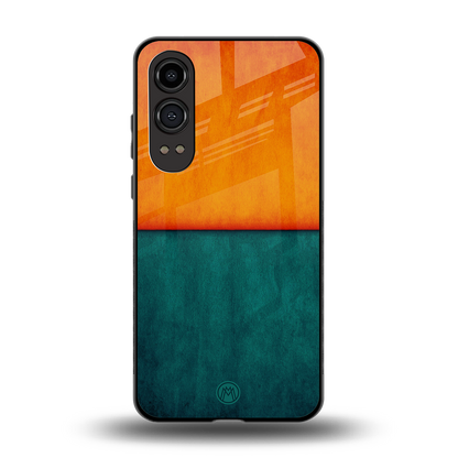 orange green back phone cover | glass case for oneplus nord ce 4 lite