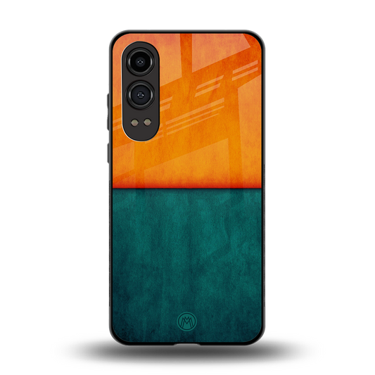 orange green back phone cover | glass case for oneplus nord ce 4 lite