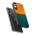 orange green back phone cover | glass case for oneplus nord ce 4 lite