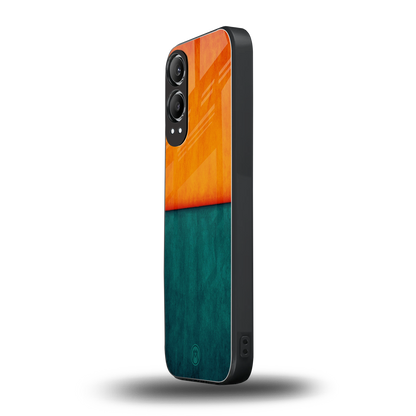 orange green back phone cover | glass case for oneplus nord ce 4 lite