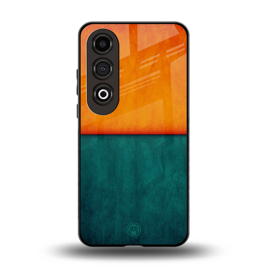 orange green back phone cover | glass case for oneplus nord ce 4