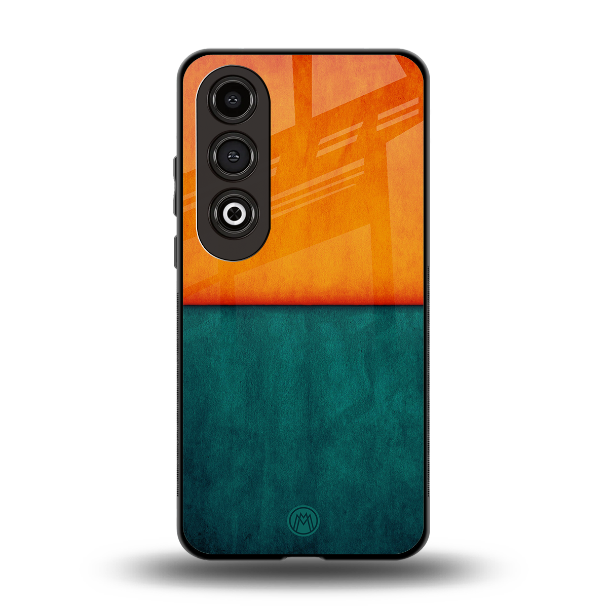 orange green back phone cover | glass case for oneplus nord ce 4