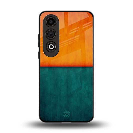 orange green back phone cover | glass case for oneplus nord ce 4