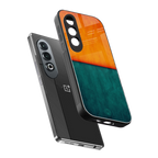 orange green back phone cover | glass case for oneplus nord ce 4