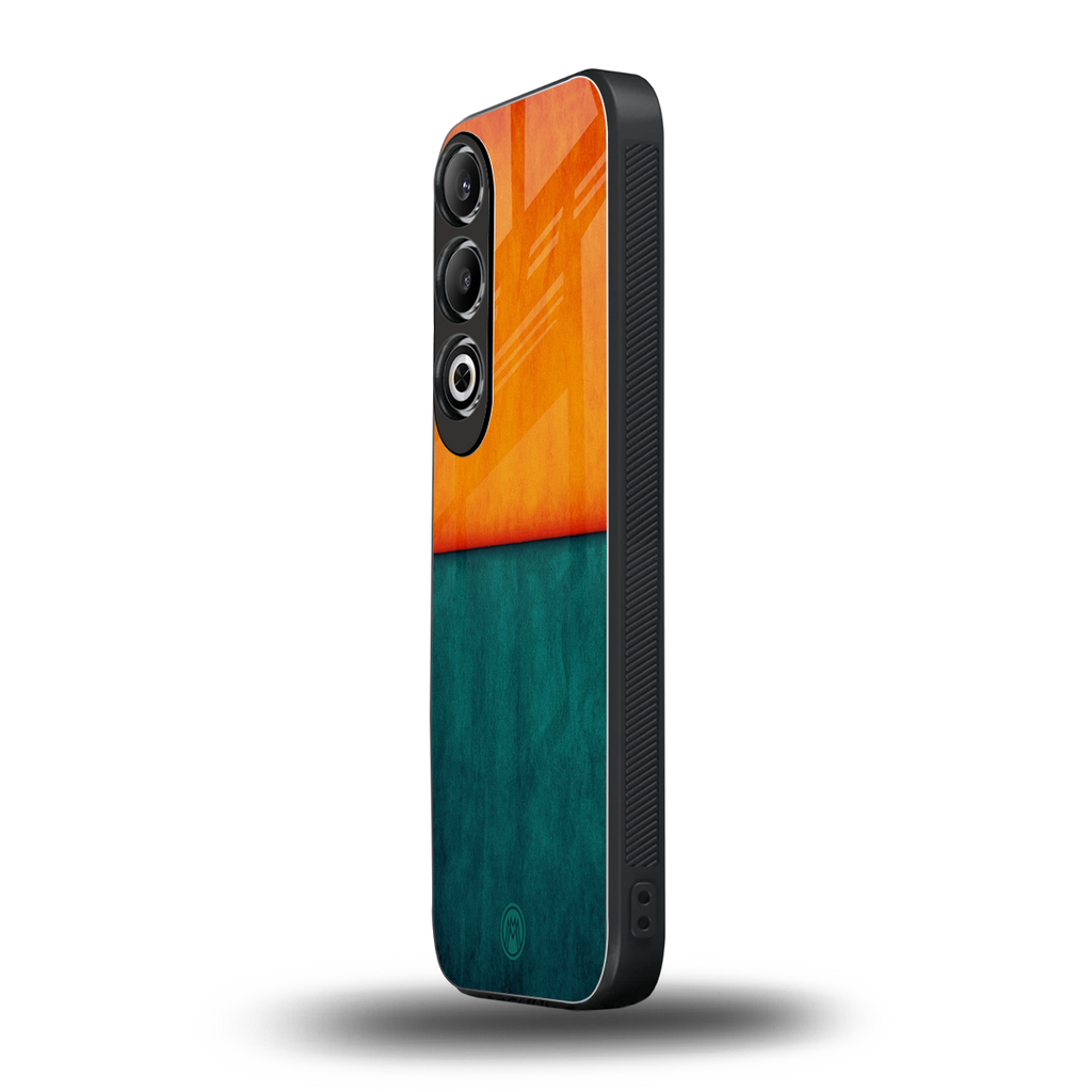 orange green back phone cover | glass case for oneplus nord ce 4