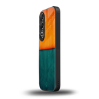 orange green back phone cover | glass case for oneplus nord ce 4