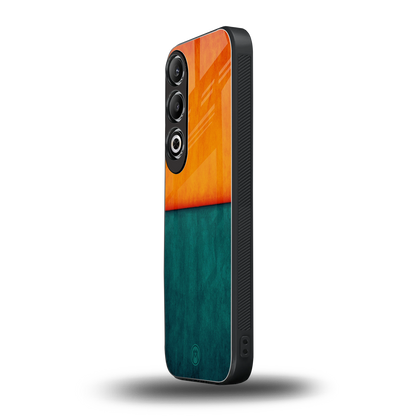 orange green back phone cover | glass case for oneplus nord ce 4