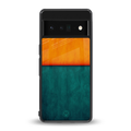 orange green back phone cover | glass case for google pixel 6 pro